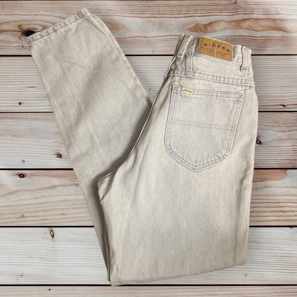 Vintage Rider Jeans Light Blue White Size 11 Medium